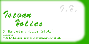 istvan holics business card